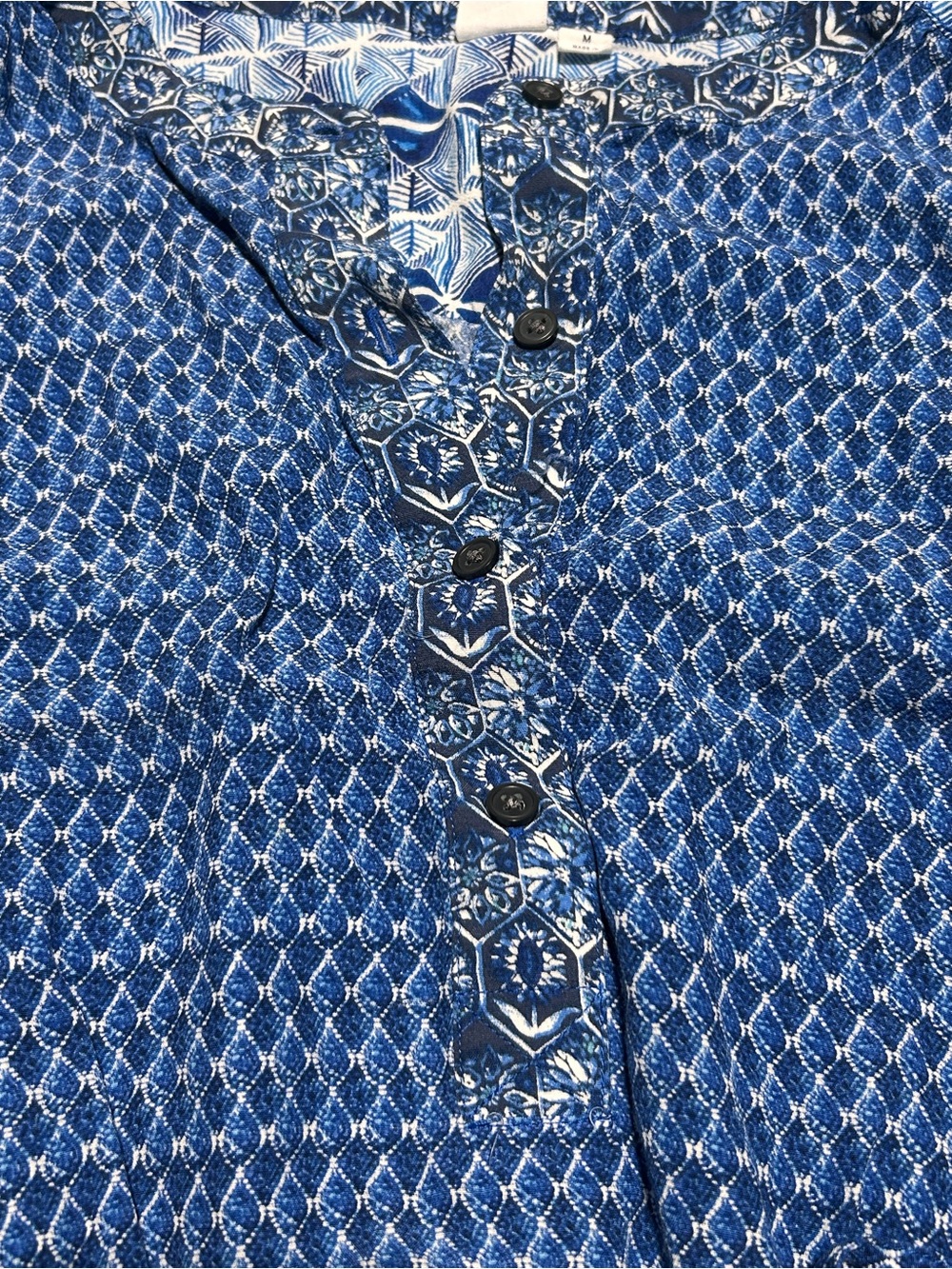 GAP Blue Sleeveless Printed Dress - Picture 4 of 9